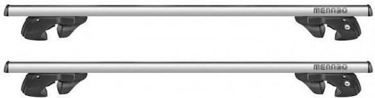 Menabo Aluminum Roof Bars Sherman Silver 120 Cm Silver Color Hyundai Trajet 1999>2008 Raised Rails Parallel Bars Empty 2 Pieces 9590/mb Mp.9590/mb-124