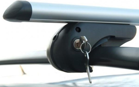 Menabo Aluminum Car Roof Bars Brio XL 135 Cm Silver Color Fiat Qubo 2007> Raised Rails Parallel Bars Gap 2 Pieces 4030/mb Mp.4030/mb-63