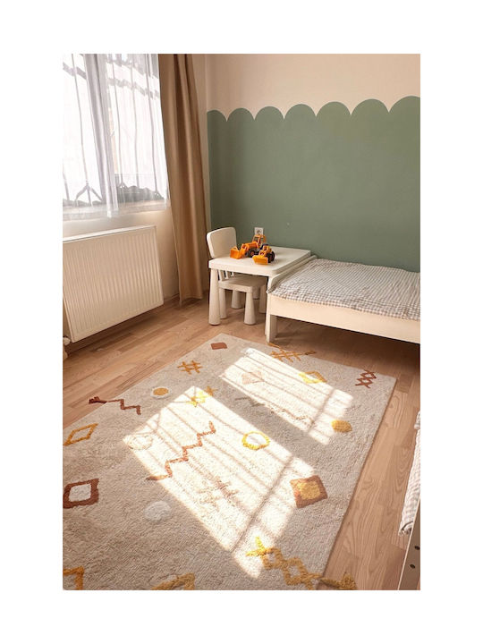 SteweHome Kids Cotton Blue Rug 120x180cm Thickness 100mm