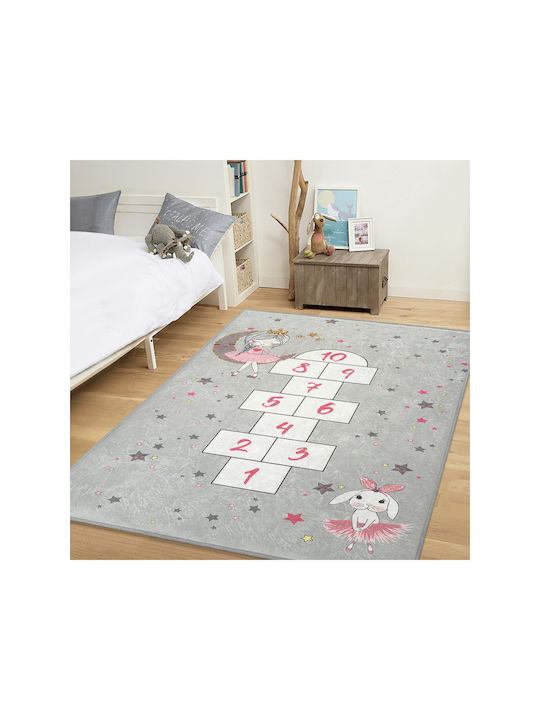 SteweHome Kinderteppich Grau 80x300cm Dicke 60mm