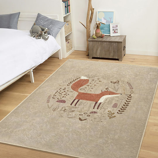 SteweHome Παιδικό Χαλί Καφέ 60x120cm Πάχους 60mm