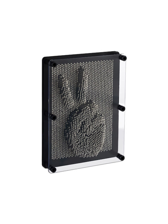 Relaxdays Pin Art Interactive Toy 3d 20.5x15.5x5.5cm Black Silver Transparent Relaxdays Pin Art Interactive Toy 3d 20.5x15.5x5.5cm Black Silver Transparent