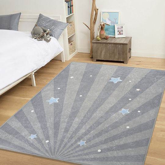 SteweHome Παιδικό Χαλί Αστέρια Μπλε 80x150cm Πάχους 60mm