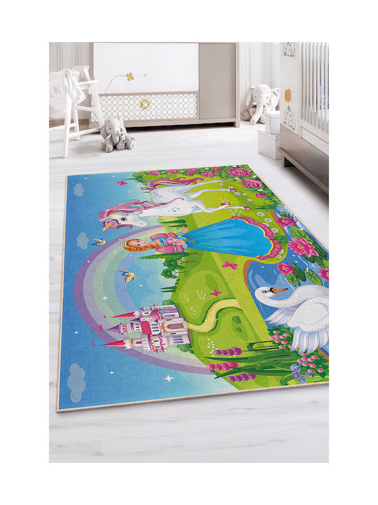 SteweHome Παιδικό Χαλί Μονόκερος 100x300cm Πάχους 60mm