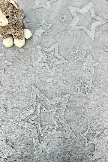 SteweHome Kids Rug Stars Cotton Gray 100x150cm Thickness 60mm