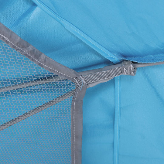 Escape Beach Umbrella Aluminum Diameter 2.4m with UV Protection and Air Duct Light Blue