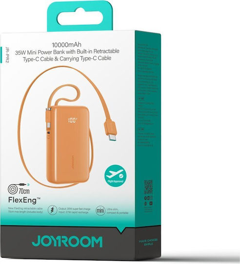 Joyroom JR-PR2L Power Bank 10000mAh 35W with USB-C Port Orange
