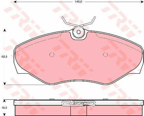 Set Plăcuțe De Frână Partea Din Față Șurub Ghid Etrier Suplimente Renault Avantime Spațiu Iii 62.5mm 145.0mm 18.0mm Trw