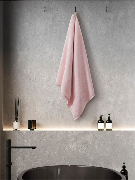 SteweHome Πετσέτα Προσώπου 50x90εκ. Ροζ 4τμχ Βάρους 600gr/m²