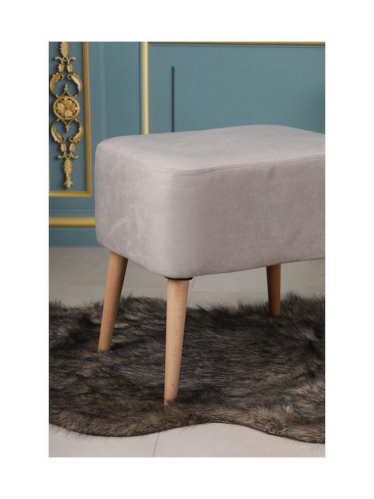 Living Room Wooden Beige Stool