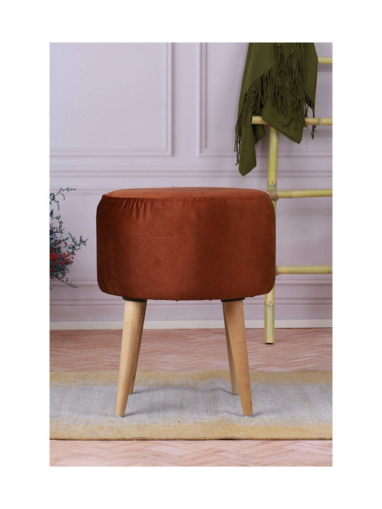 Living Room Wooden Red Stool 32x40x38cm