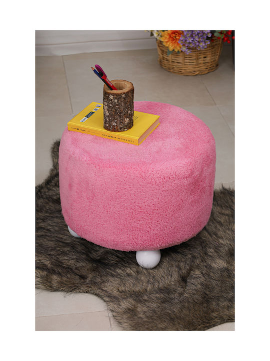 Living Room Stools Upholstered With Natural Velvet