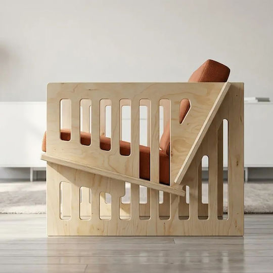 Πολυθρόνα 65x55x42cm Πορτοκαλί Πολυθρόνα 65x55x42cm Πορτοκαλί