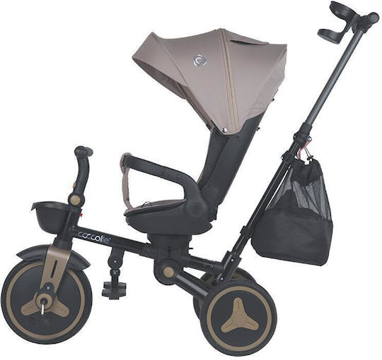 Coccolle Foldable Tricycle with Parental Handle for 5+ Years Beige