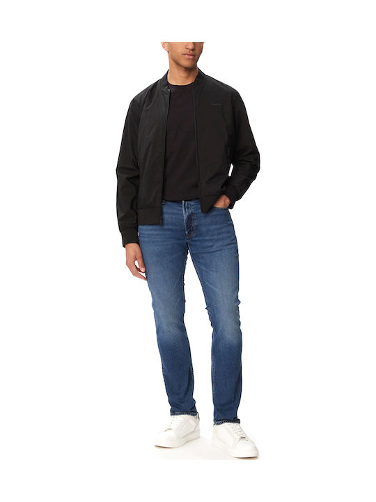 Ανδρικό Παντελόνι Τζιν Ελαστικό με Slim Straight Εφαρμογή Μπλε
