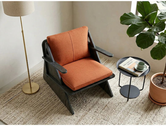 Πολυθρόνα 65x55x45cm Πορτοκαλί Πολυθρόνα 65x55x45cm Πορτοκαλί