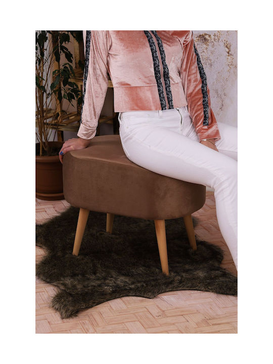Living Room Wooden Brown Stool