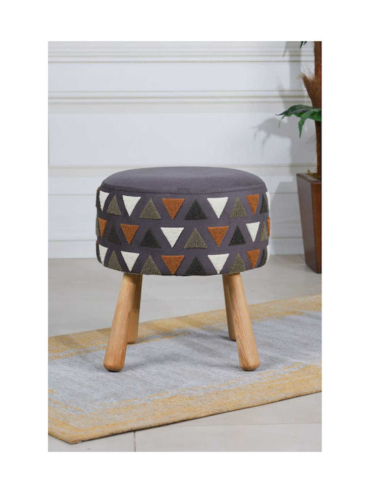 Living Room Wooden Brown Stool 40x60x58cm