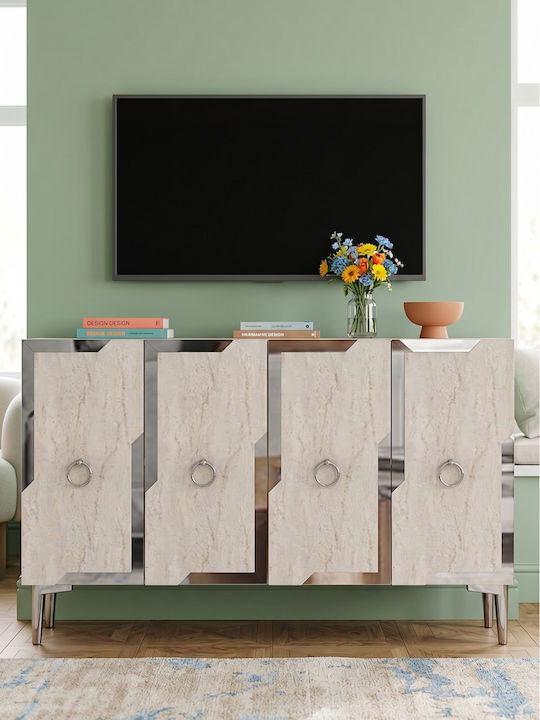White TV Stand L120xD32xH75cm