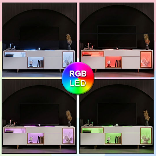 Norm Floor-standing with LED Lighting White 180x32x55 cm Norm Floor-standing with LED Lighting White 180x32x55 cm
