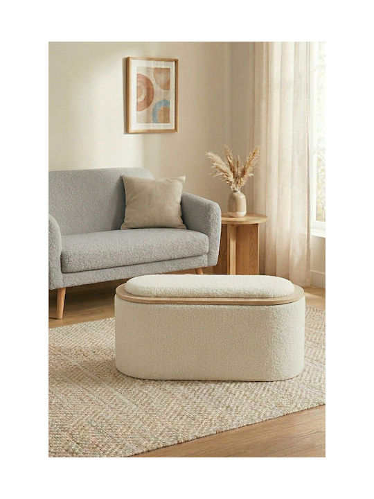 Living Room Stool With Storage Space Wooden Bohemian