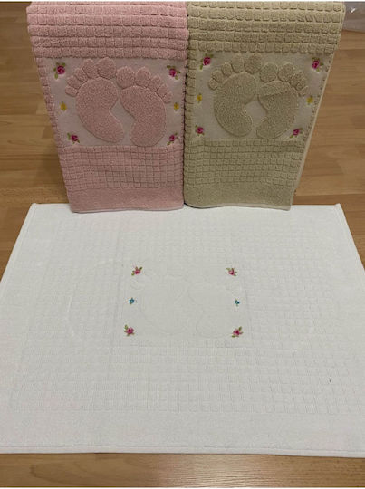 SteweHome Set Cotton Bath Mats Brown 50x70cm 3 Pieces