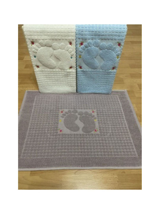 SteweHome Set Cotton Bath Mats STE-024697-V51010 Beige 50x70cm 3 Pieces