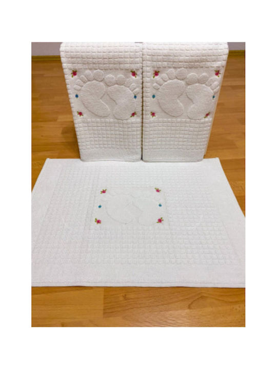 SteweHome Σετ Πατάκια Μπάνιου Βαμβακερά STE-024697-V51011 Μπεζ 50x70εκ. 3τμχ