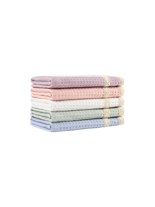 SteweHome Kitchen Towel Made of 100% Cotton in Blue Colour 40x60cm 5 Pieces
