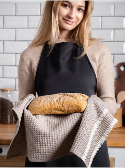 SteweHome Kitchen Towel Made of 100% Cotton in Brown Colour 40x60cm 5 Pieces
