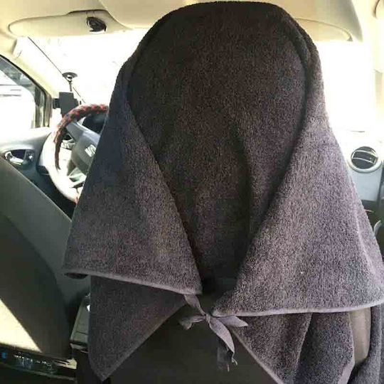 Front Car Seat Cover Towel Black Loose 160x90cm 1 Piece 02365