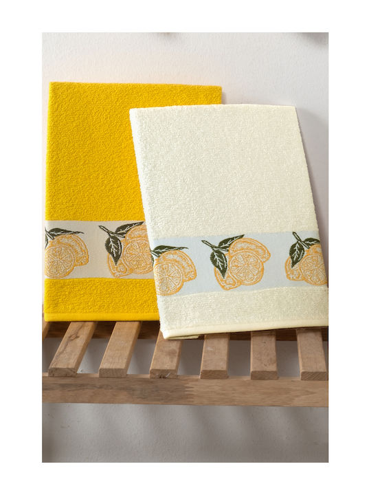 SteweHome Kitchen Towel Made of 100% Cotton in Yellow Colour 30x50cm 6 Pieces