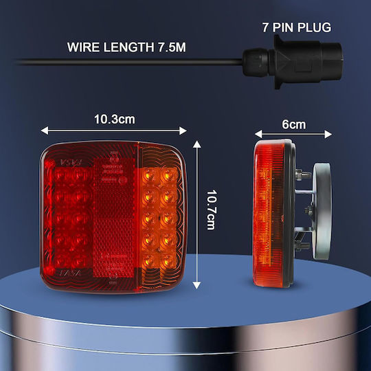 Set Lumini Trailer LED cu magnet 12V 2buc