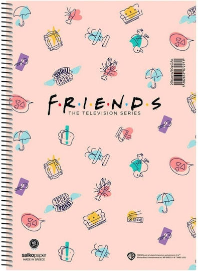 Salko Paper Spiral Ruled Notebook A4 120 Paper Sheets 4 Subjects