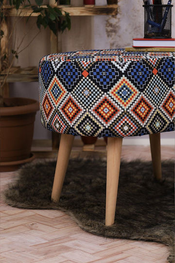 Living Room Wooden Oval Stool