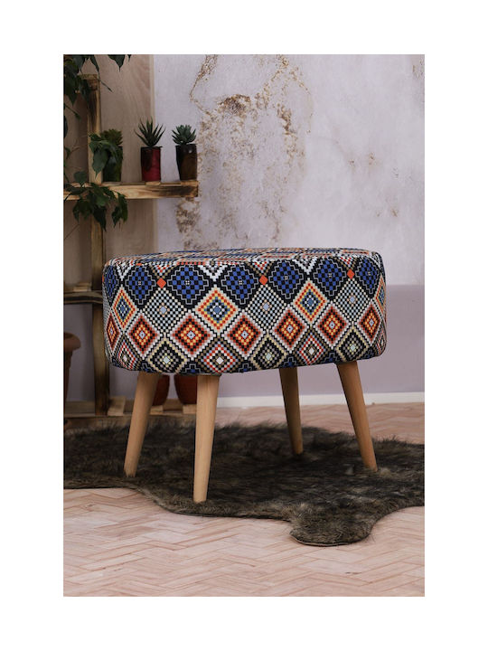 Living Room Wooden Oval Stool