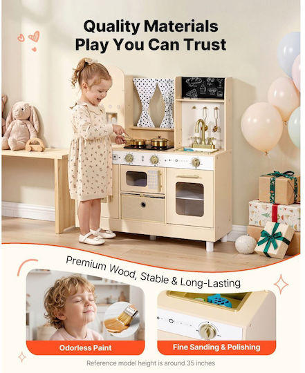 Vevor Wooden Kids Kitchen for 8+ Years