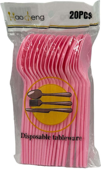 Disposable Yellow Spoons for Party 20 Pieces