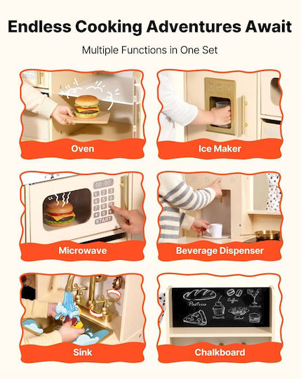 Vevor Wooden Kids Kitchen for 8+ Years