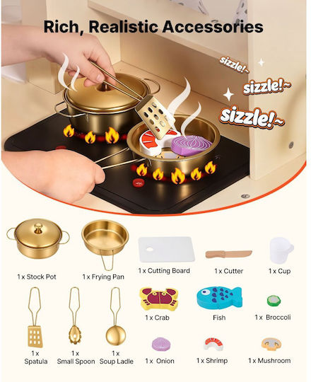 Vevor Wooden Kids Kitchen for 8+ Years