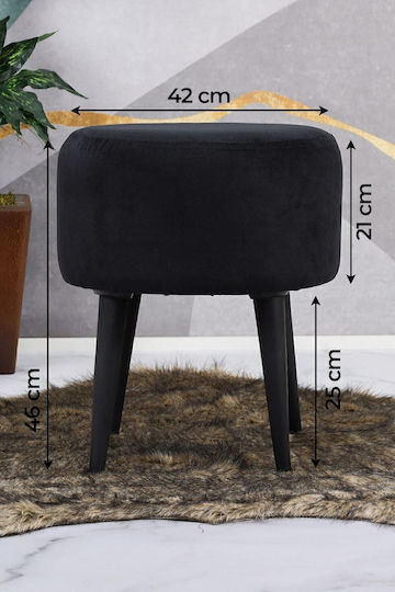 SteweHome Hocker Für Die Küche Schwarz 37x42x46cm