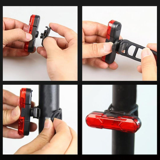 Led Rechargeable Rear Bicycle Light