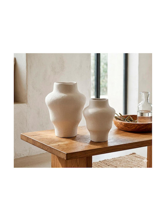 Andrea House Decorative Ceramic Vase Sintra White H35cm