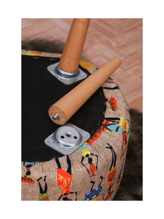 Wooden Multicolour Living Room Stools