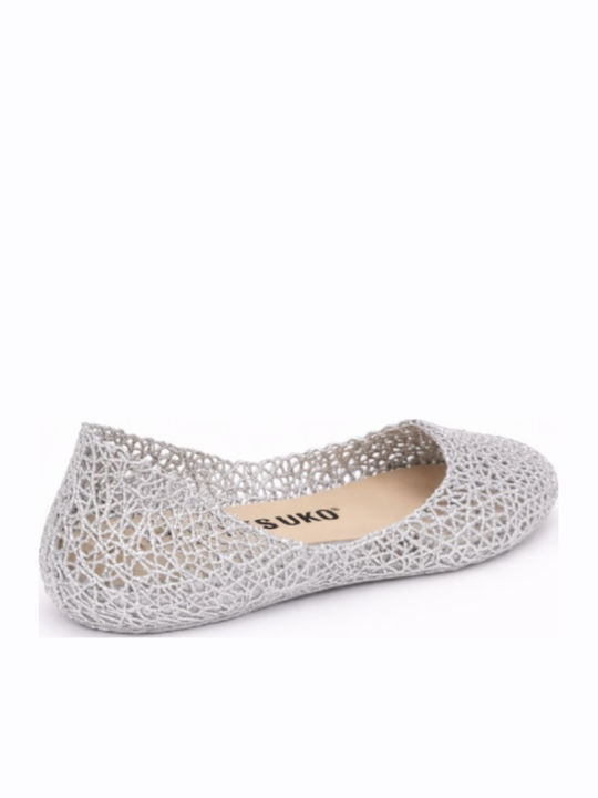 Silicone Beach Shoe Ballerina Silver