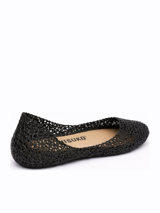 Mitsuko Damen Strandschuhe Silikon Ballerina Schwarz Mitsuko Damen Strandschuhe Silikon Ballerina Schwarz