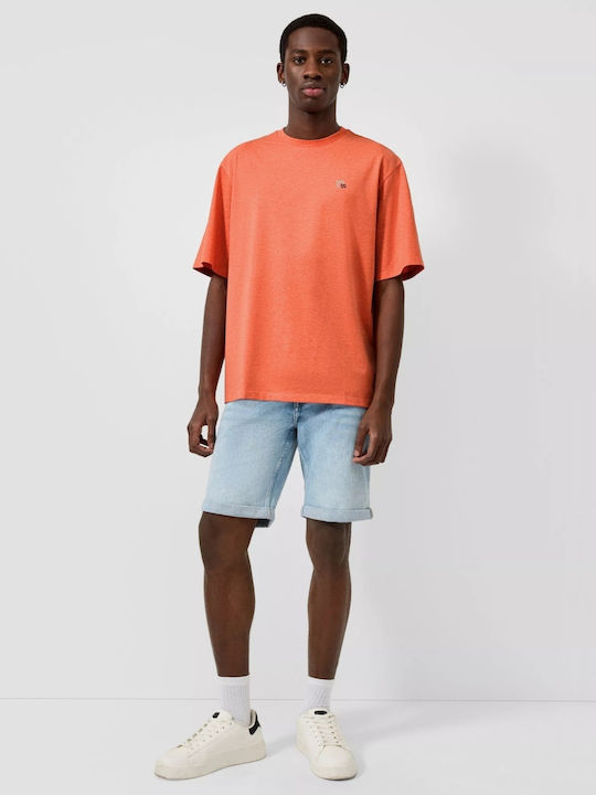 Herrenblusen Kurzarm T-Shirt Orange