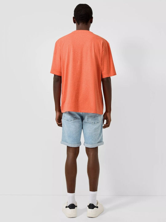 Herrenblusen Kurzarm T-Shirt Orange