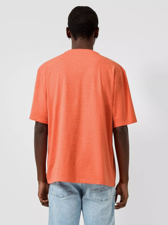Herrenblusen Kurzarm T-Shirt Orange