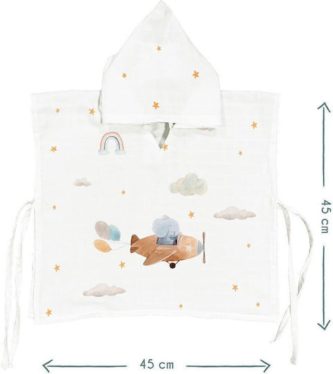 SteweHome Poncho De Plajă Pentru Copii Bej